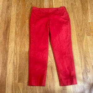 White House Black Market Red Ankle Pants